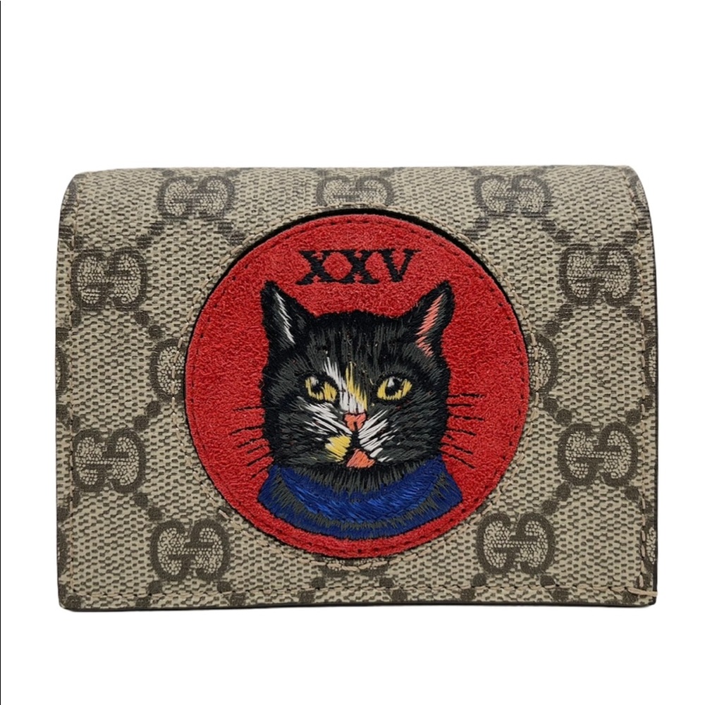 Gucci GG Supreme Mystic Cat Small Logo Wallet